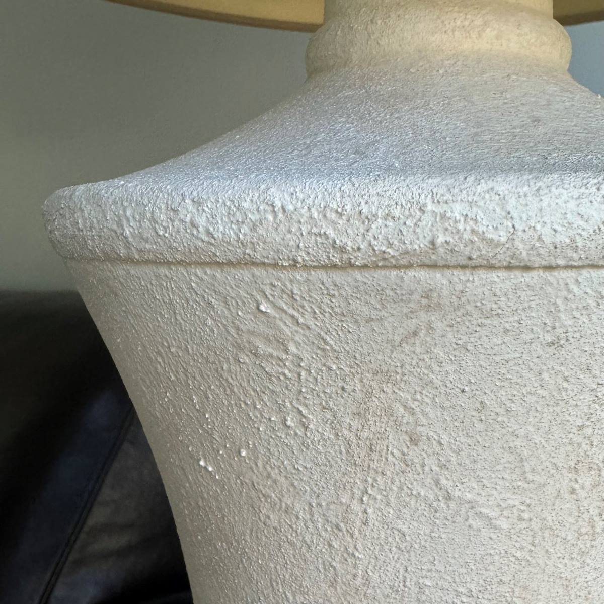 Close up of textured lamp.